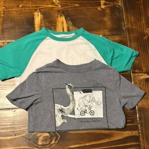 Kids Teal and Gray Shirts - Set of 2
